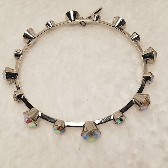 Natasha Silver Rhinestone Bracelet - Picture 3 of 5